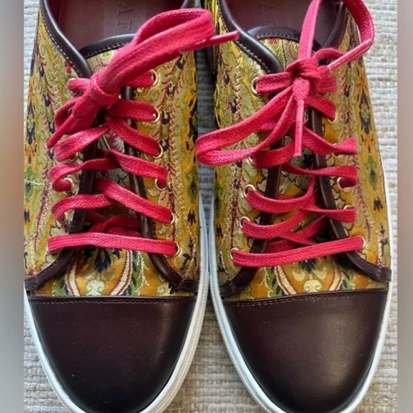 TAFT Jack Sneaker gold brown red lace size 10 (44) - Picture 5 of 11